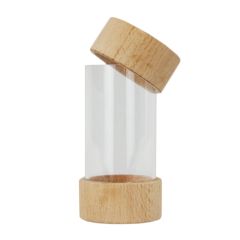 Bote de metacrilato con tapa de madera - Enrosca