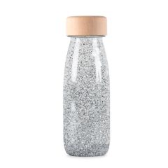 Botella sensorial flotante transparente y plateado Float Bottle - Petit Boum