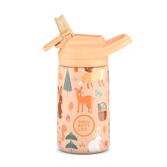 Botella térmica de acero inoxidable pajita bebé Woodland Buddies 350 ml - Cool Bottles