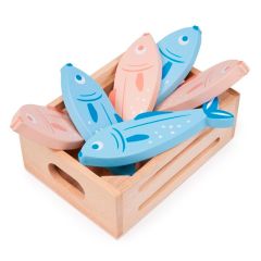 Caja con 6 pescados de madera - Mentari