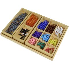 Juego serpiente negativa perlas restar - Montessori
