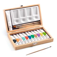 Caja de madera tubos de témperas (12) - Djeco