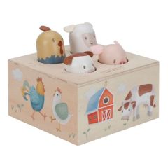 Caja pop-up de madera con animales y sonidos Pequeña granja - Little Dutch