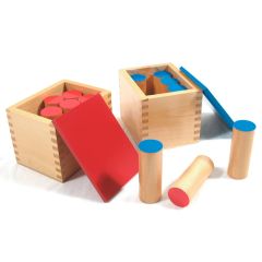 Cilindros con sonido con cajas de madera - Montessori