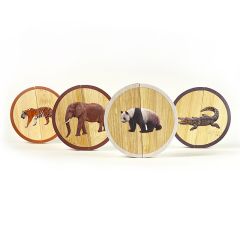 Círculos de madera magnéticos Animales de la selva (4) - Nowordbooks