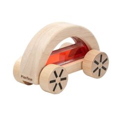 Coche de madera sensorial con líquido rojo - PlanToys