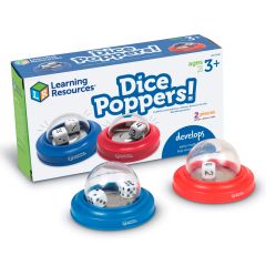 Cubiletes de dados automáticos rojo y azul - Learning Resources
