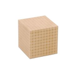Cubo de mil de madera para set de base 10 - Wissner