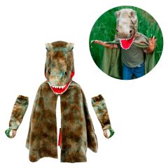 Disfraz capa de dinosaurio T-rex con garras talla 4-6 - Great Pretenders