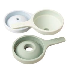 Embudos de silicona plegables verde y azul para bandeja Play Tray (3) - Inspire My Play