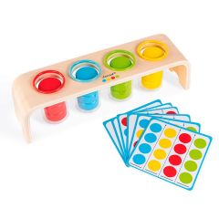 Encajable de madera con tubos para clasificar colores Essentiel - Janod