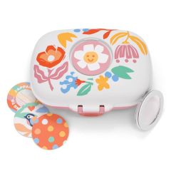 Fiambrera compacta polipropileno rosa flores (sin BPA) 600 ml - Monbento