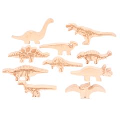 Dinosaurios de madera con esqueleto (10) - TickiT