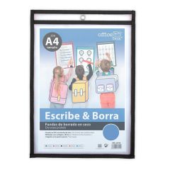 Funda de borrado en seco para fichas A4 Escribe y Borra