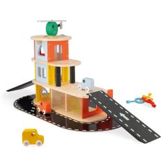 Garaje de madera con accesorios - Janod