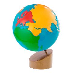 Globo terráqueo continentes de colores - Montessori