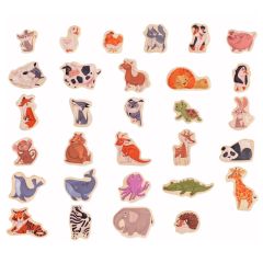 Imanes de madera Animales (30) - Hape