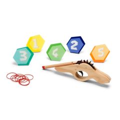 Juego de puntería con pistola: Dispárame - BS Toys