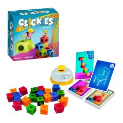 Juego de destreza y construcción con policubos Clickies - Átomo Games