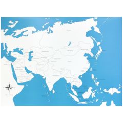 Mapa de Asia con nombres - Montessori