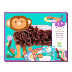 Láminas animales con lana y velcro (4) - Djeco