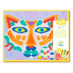 Láminas para pintura con esponja simetría Animales (4) - Djeco