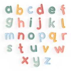 Letras minúsculas rellenables de silicona para bandeja Play Tray (26) - Inspire My Play