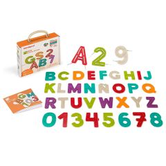 Letras y números para coser y enhebrar - Miniland
