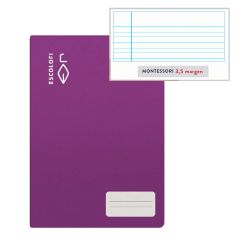 Libreta pauta Montessori 3,5 mm con margen 32 hojas A5