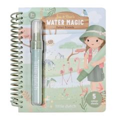 Libro mágico para colorear con agua Safari Rosa - Little Dutch