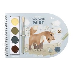 Libro con pincel y acuarelas Amigos del Bosque - Little Dutch