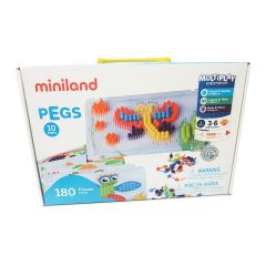 Maletín Pegs con pinchos de colores de 1 cm - Miniland