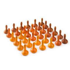 Mandala con 36 calabazas de madera naranjas - Grapat