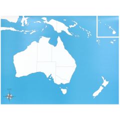 Mapa de Australia sin nombres - Montessori