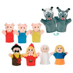 Marionetas Caperucita Roja y Los tres Cerditos - Akros