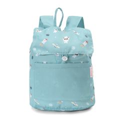 Mochila pequeña tela verde Pandas in Space - Tutete