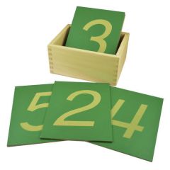 Números de lija con caja de madera - Montessori