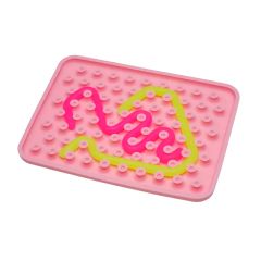 Panel sensorial rosa con 2 gusanos - Wiggly Toy