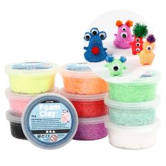 Pasta para modelar de colores con purpurina Foam Clay (10) - Creativ Company