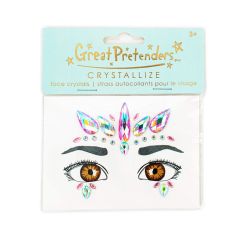 Pegatinas con cristales para la cara unicornio - Great Pretenders