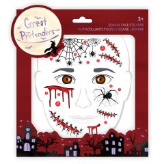 Pegatinas con cristales para la cara zombie - Great Pretenders