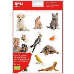 Pegatinas reutilizables Gomets Mascotas (22) - Apli