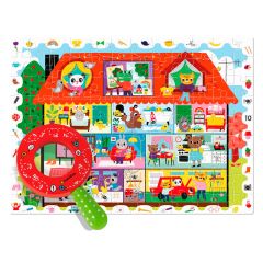 Puzle con lupa detective Casa 108 piezas - Ludattica