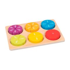 Puzle de madera encajable fracciones - Goki