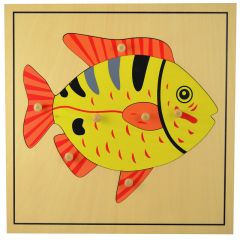 Puzle de madera pez - Montessori