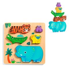 Puzle de madera encajable WoodyWild - Djeco