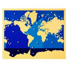 Puzle de madera de los mares y oceános - Montessori