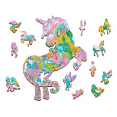 Puzle de madera Woody Unicornio encantado 48 piezas - Ludattica