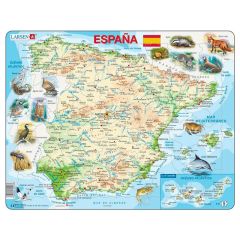 Puzle mapa de España físico 58 piezas - Larsen
