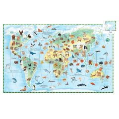 Puzle Observación 100 piezas Animales del mundo - Djeco